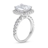 Thumbnail Image 3 of 4 CT. T.W. Emerald-Cut Certified Lab-Grown Diamond Frame Engagement Ring in 14K White Gold (F/VS2)