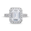 Thumbnail Image 4 of 4 CT. T.W. Emerald-Cut Certified Lab-Grown Diamond Frame Engagement Ring in 14K White Gold (F/VS2)