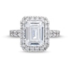 Thumbnail Image 3 of 4 CT. T.W. Emerald-Cut Certified Lab-Created Diamond Frame Engagement Ring in 14K White Gold (F/VS2)