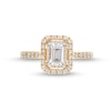 Thumbnail Image 4 of Vera Wang Love Collection 1-1/3 CT. T.W. Emerald-Cut Diamond Double Frame Engagement Ring in 14K Gold
