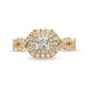 Thumbnail Image 4 of Vera Wang Love Collection 1 CT. T.W. Princess-Cut Diamond Cushion Frame Engagement Ring in 14K Gold (I/SI2)