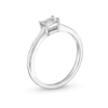 Thumbnail Image 3 of 1/4 CT. Emerald-Cut Diamond Sideways Solitaire Engagement Ring in 14K White Gold (I/I1)