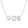 Thumbnail Image 1 of 1/10 CT. T.W. Diamond "SHINE" Necklace in Sterling Silver - 17.78"