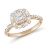 Thumbnail Image 2 of 3/4 CT. T.W. Princess-Cut Diamond Double Frame Art Deco Engagement Ring in 14K Rose Gold