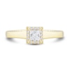 Thumbnail Image 3 of 1/2 CT. T.W. Princess-Cut Diamond Square Frame Engagement Ring in 14K Gold