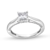 Thumbnail Image 1 of 1 CT. T.W. Princess-Cut Diamond Edge Engagement Ring in 14K White Gold (I/I2)