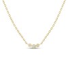 Thumbnail Image 1 of Bezel-Set Diamond Accent Three Stone Necklace in 10K Gold - 16.25"