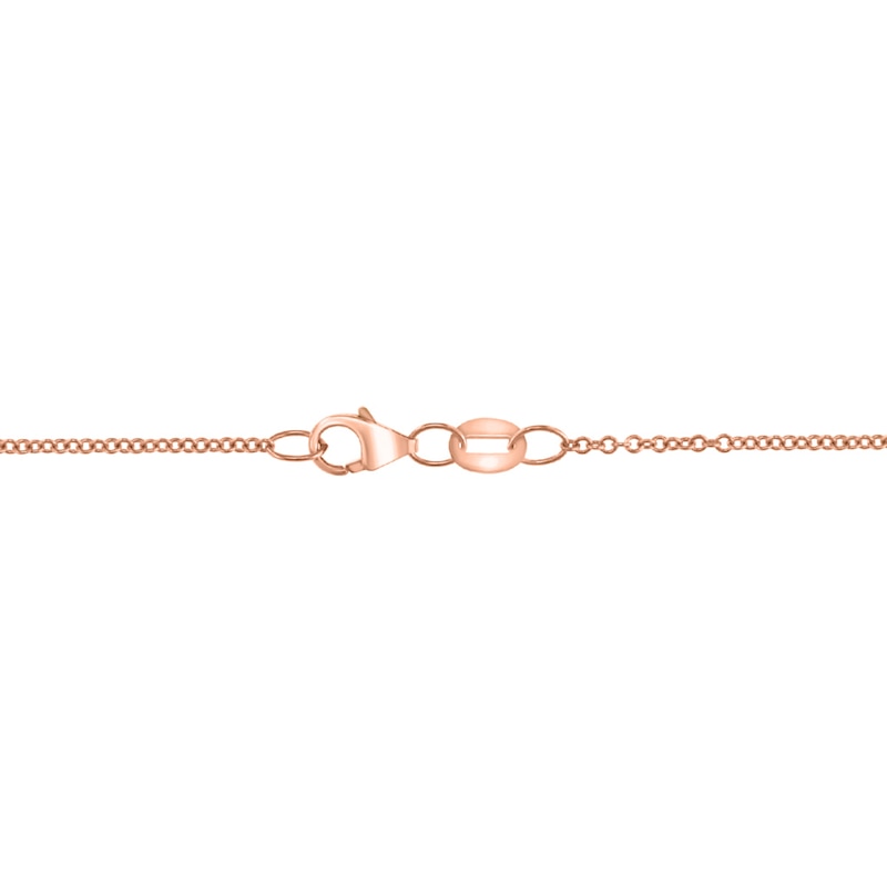 Main Image 2 of EFFY™ Collection Pear-Shaped Rhodolite Garnet and 1/4 CT. T.W. Diamond Open Frame Pendant in 14K Rose Gold