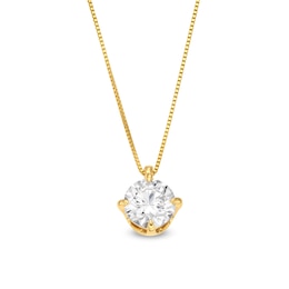 1 CT. Certified Lab-Created Diamond Solitaire Pendant in 14K Gold (F/SI2)