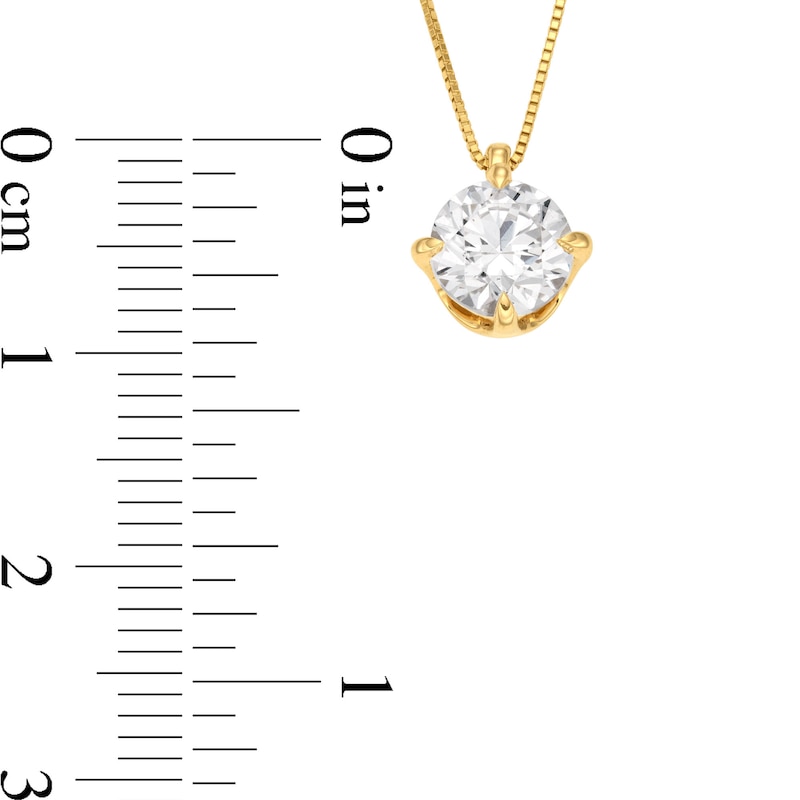 Main Image 3 of 1 CT. Certified Lab-Grown Diamond Solitaire Pendant in 14K Gold (F/SI2)
