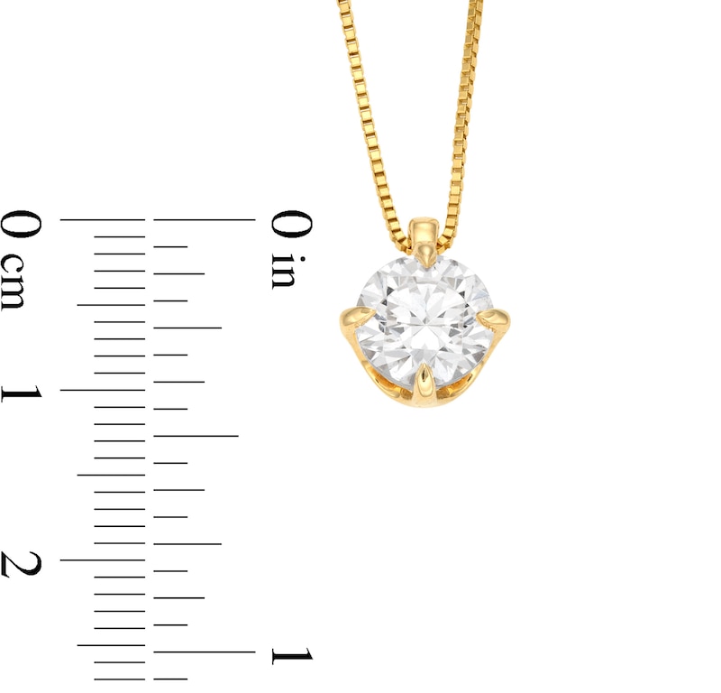 Main Image 3 of 1/2 CT. Certified Lab-Grown Diamond Solitaire Pendant in 14K Gold (F/SI2)