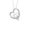 Thumbnail Image 0 of Diamond Accent Tilted Double Heart Pendant in Sterling Silver