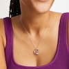 Thumbnail Image 1 of Diamond Accent Tilted Double Heart Pendant in Sterling Silver