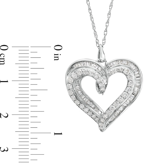 Dazzlingrock Collection 10kt White Gold Infinity Heart Diamond Pendant - 1/12 Ctw, No Chain Included