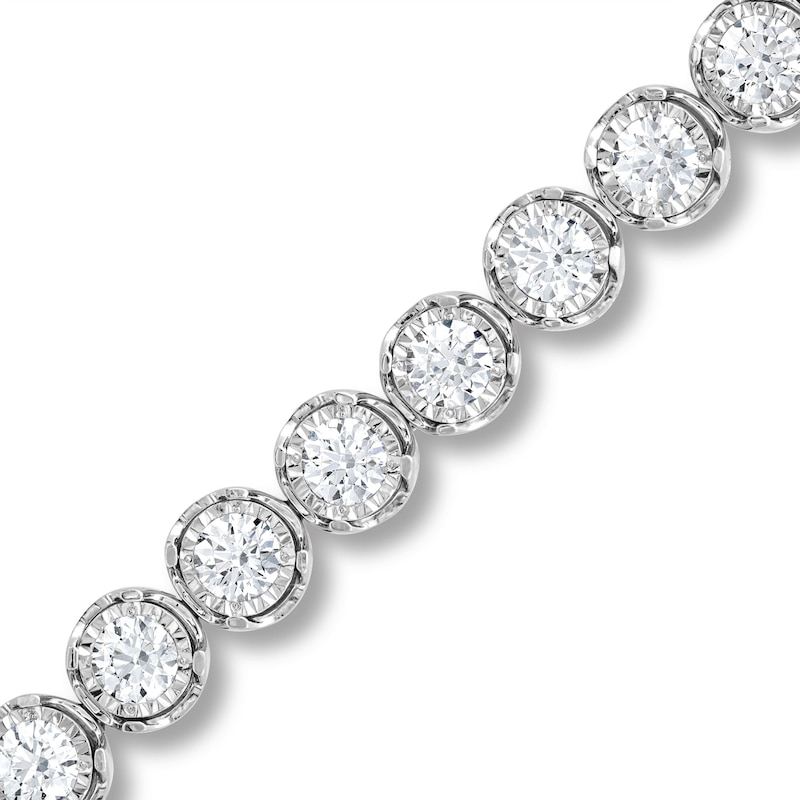 4 CT. T.W. Certified Lab-Created Diamond Tennis Bracelet in 10K White Gold (I/SI2)