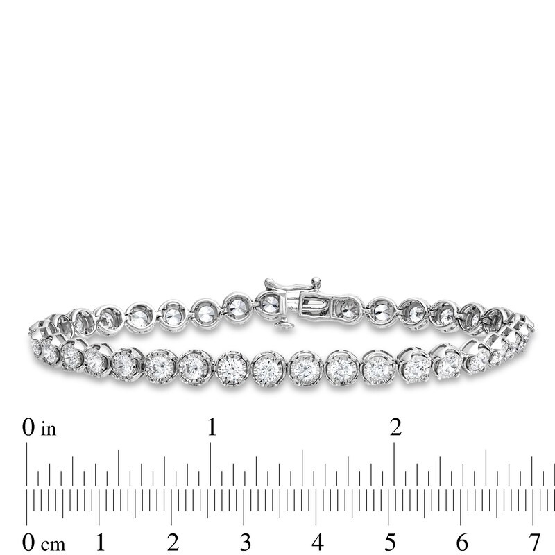 4 CT. T.W. Certified Lab-Created Diamond Tennis Bracelet in 10K White Gold (I/SI2)