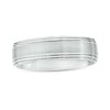 Thumbnail Image 1 of 6.0mm Engravable Brushed Satin Band in 14K White Gold (1 Line)