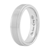 Thumbnail Image 3 of Men's 6.0mm Engravable Stepped Wedding Band in White Tungsten (1 Line)