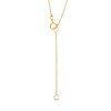 Thumbnail Image 3 of Blue Sapphire and 1/4 CT. T.W. Diamond Alternating Curved Bar Necklace in 10K Gold