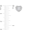 Thumbnail Image 3 of 1 CT. T.W. Certified Multi-Lab-Grown Diamond Heart Earrings in 14K White Gold (F/SI2)