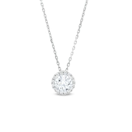 1-1/8 CT. T.W. Certified Lab-Grown Diamond Solitaire Framed Pendant in 14K White Gold (F/SI2)