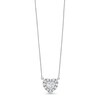 Thumbnail Image 0 of 1/2 CT. T.W. Certified Multi-Lab-Created Diamond Heart Necklace in 14K White Gold (F/SI2)