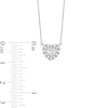 Thumbnail Image 3 of 1/2 CT. T.W. Certified Multi-Lab-Created Diamond Heart Necklace in 14K White Gold (F/SI2)