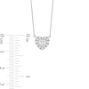 Thumbnail Image 4 of 1/2 CT. T.W. Certified Multi-Lab-Grown Diamond Heart Necklace in 14K White Gold (F/SI2)