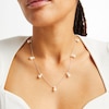 Thumbnail Image 2 of 4.0-7.5mm Freshwater Cultured Pearl Station Necklace in 14K  Gold