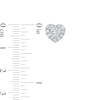 Thumbnail Image 3 of 1 CT. T.W. Certified Heart-Shaped Lab-Grown Diamond Solitaire Stud Earrings in 14K White Gold (F/SI2)