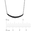 Thumbnail Image 3 of 1/2 CT. T.W. Black Diamond Curved Bar Necklace in Sterling Silver