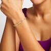 Thumbnail Image 2 of 1/5 CT. T.W. Diamond Alternating Marquise and Infinity Link Bracelet in 10K Gold - 7.25"