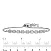 Thumbnail Image 3 of 1/3 CT. T.W. Diamond Alternating Clover Bolo Bracelet in Sterling Silver - 9"