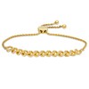 Thumbnail Image 1 of 1/4 CT. T.W. Diamond Cuban Curb Link Bolo Bracelet in Sterling Silver with 10K Gold Plate - 9.5"