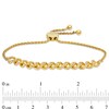 Thumbnail Image 3 of 1/4 CT. T.W. Diamond Cuban Curb Link Bolo Bracelet in Sterling Silver with 10K Gold Plate - 9.5"