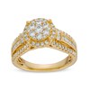 Thumbnail Image 1 of 1 CT. T.W. Multi-Diamond Stepped Shank Engagement Ring in 14K Gold