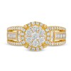 Thumbnail Image 4 of 1 CT. T.W. Multi-Diamond Stepped Shank Engagement Ring in 14K Gold