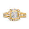 Thumbnail Image 4 of 1 CT. T.W. Princess-Cut Diamond Quad Halo Engagement Ring in 14K Gold