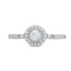 Thumbnail Image 4 of 1/3 CT. T.W. Diamond Halo Engagement Ring in 10K White Gold