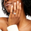 Thumbnail Image 2 of 2 CT. T.W. Certified Emerald-Cut Lab-Grown Diamond Frame Engagement Ring in 14K White Gold (F/VS2)