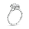 Thumbnail Image 3 of 2 CT. T.W. Certified Emerald-Cut Lab-Grown Diamond Frame Engagement Ring in 14K White Gold (F/VS2)