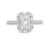 Thumbnail Image 4 of 2 CT. T.W. Certified Emerald-Cut Lab-Grown Diamond Frame Engagement Ring in 14K White Gold (F/VS2)