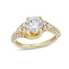 Thumbnail Image 1 of 2 CT. T.W. Certified Lab-Grown Diamond Tri-Sides Swirl Frame Engagement Ring in 14K Gold (F/VS2)