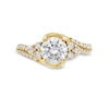 Thumbnail Image 4 of 2 CT. T.W. Certified Lab-Grown Diamond Tri-Sides Swirl Frame Engagement Ring in 14K Gold (F/VS2)