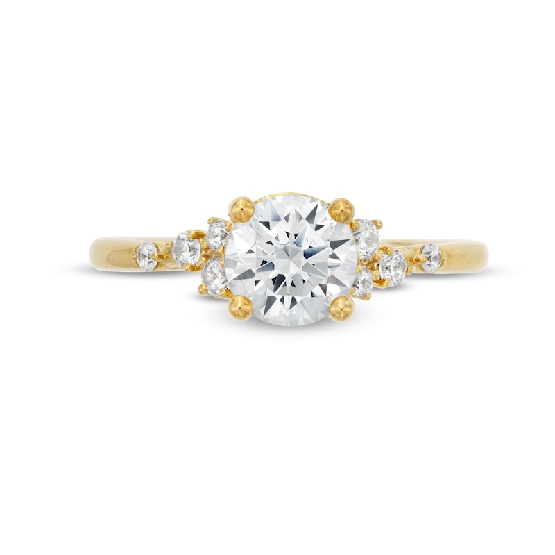 Main Image 4 of 1-1/5 CT. T.W. Certified Lab-Grown Diamond Tri-Sides Engagement Ring in 14K Gold (F/VS2)