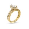 Thumbnail Image 3 of 2 CT. T.W. Certified Pear-Shaped Lab-Grown Diamond Frame Bridal Set in 14K Gold (F/VS2)