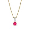 Thumbnail Image 1 of Ruby and Diamond Accent Drop Pendant in 14K Gold