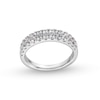 Thumbnail Image 1 of 1 CT. T.W. Diamond Double-Row Anniversary Band in 14K White Gold
