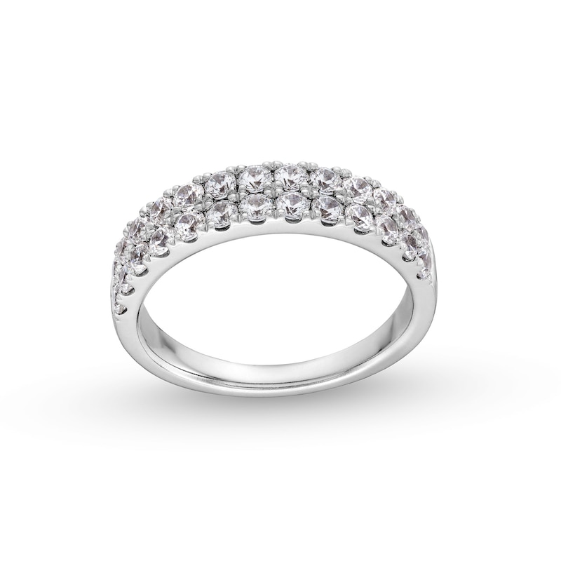 Main Image 1 of 1 CT. T.W. Diamond Double-Row Anniversary Band in 14K White Gold