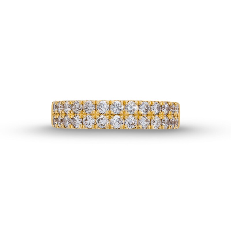 Main Image 4 of 1 CT. T.W. Diamond Double-Row Anniversary Band in 14K Gold